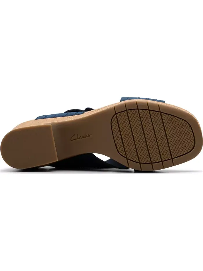 Сандалии Clarks Nerisa West на платформе с ремешками и пряжкой — изображение 4 из 8, темно-синий