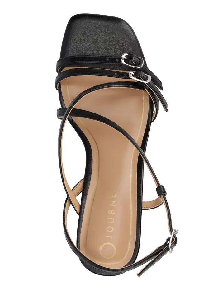 Женские босоножки Clinne на платформе с ремешками Journee Collection — изображение 4 из 6, черный