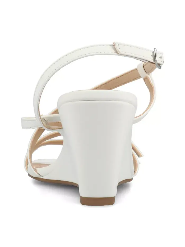Женские босоножки Clinne Strappy Wedge Journee Collection — изображение 3 из 6, белый