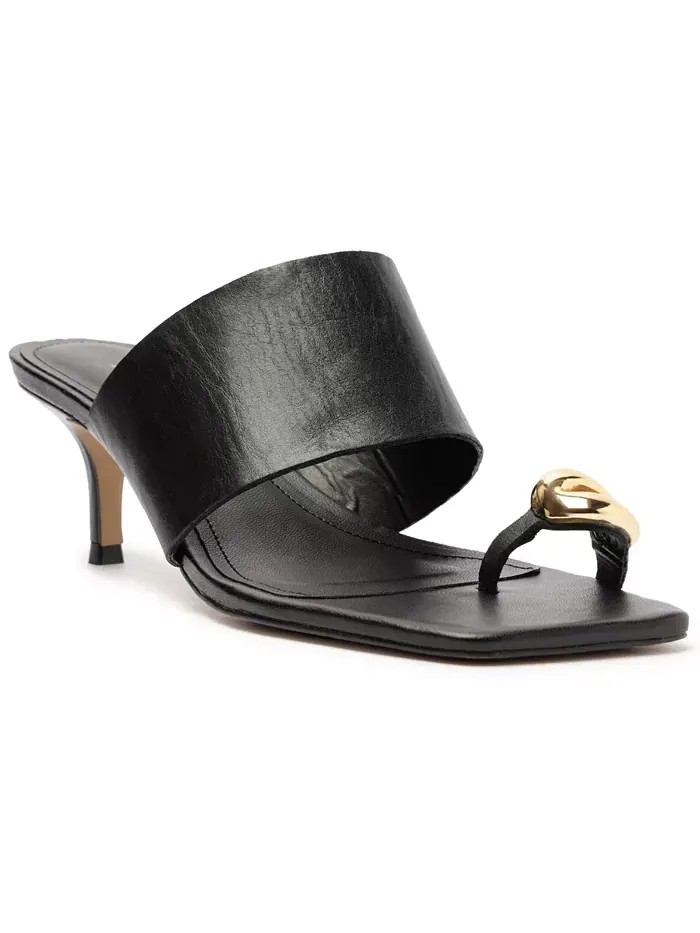 Женские сандалии Kendall Mid Stiletto Slip-On Arezzo — черный