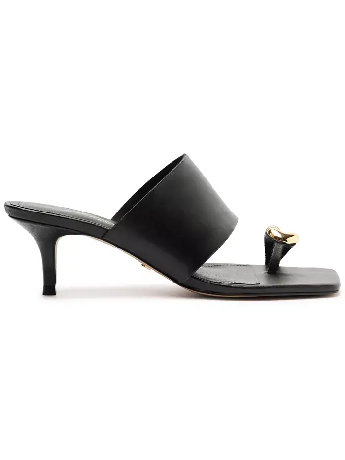 Женские сандалии Kendall Mid Stiletto Slip-On Arezzo — изображение 2 из 5, черный