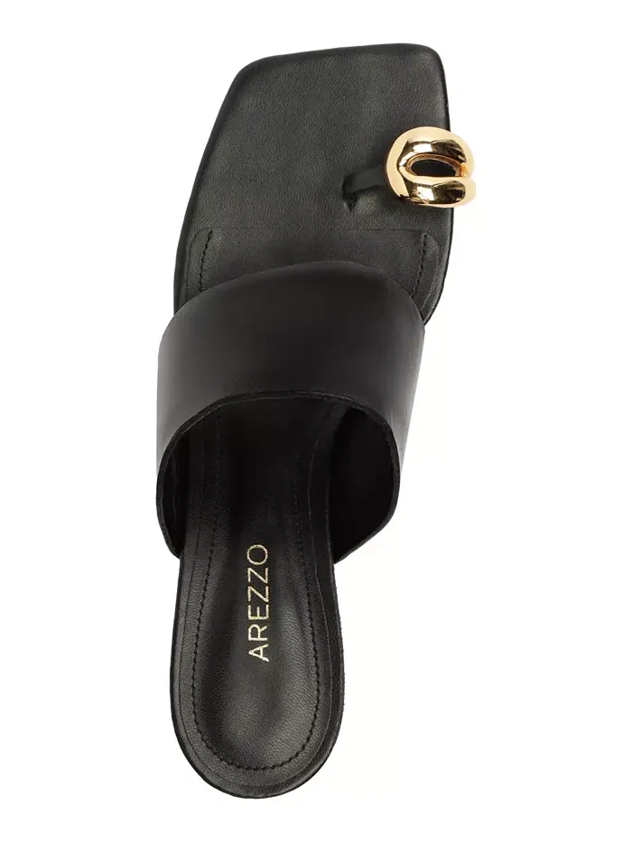 Женские сандалии Kendall Mid Stiletto Slip-On Arezzo — изображение 4 из 5, черный