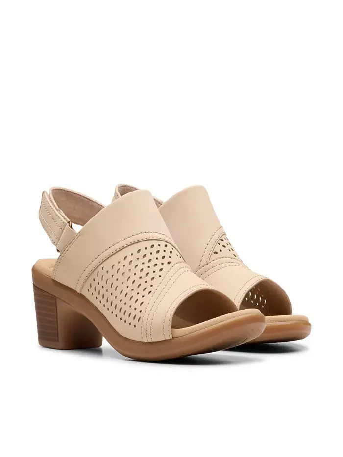 Сандалии Clarks Emily2 на блочном каблуке, нубук — изображение 6 из 7, песочный