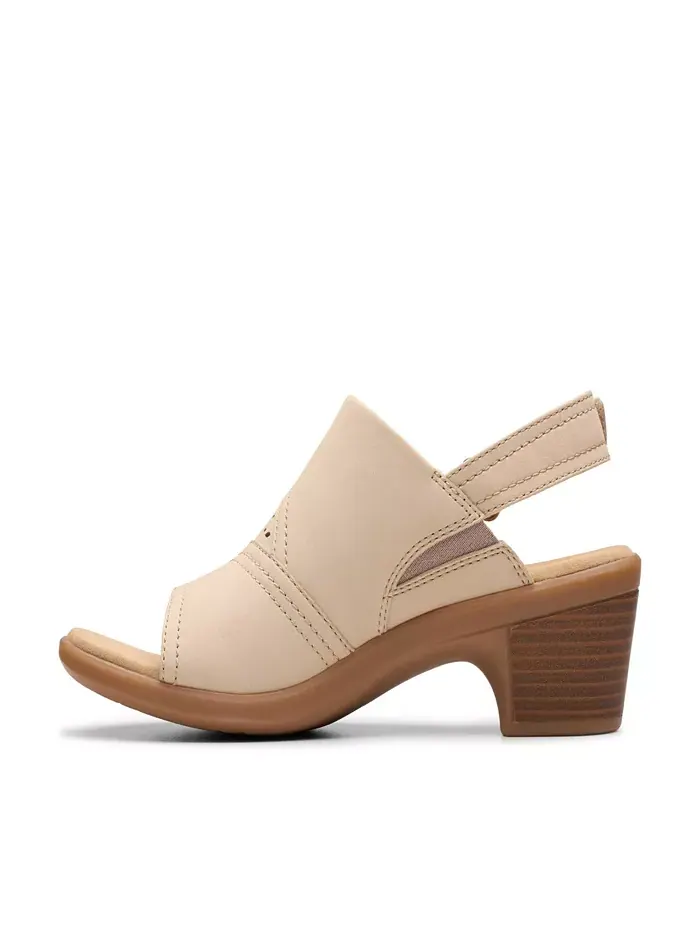 Сандалии Clarks Emily2 на блочном каблуке, нубук — изображение 7 из 7, песочный