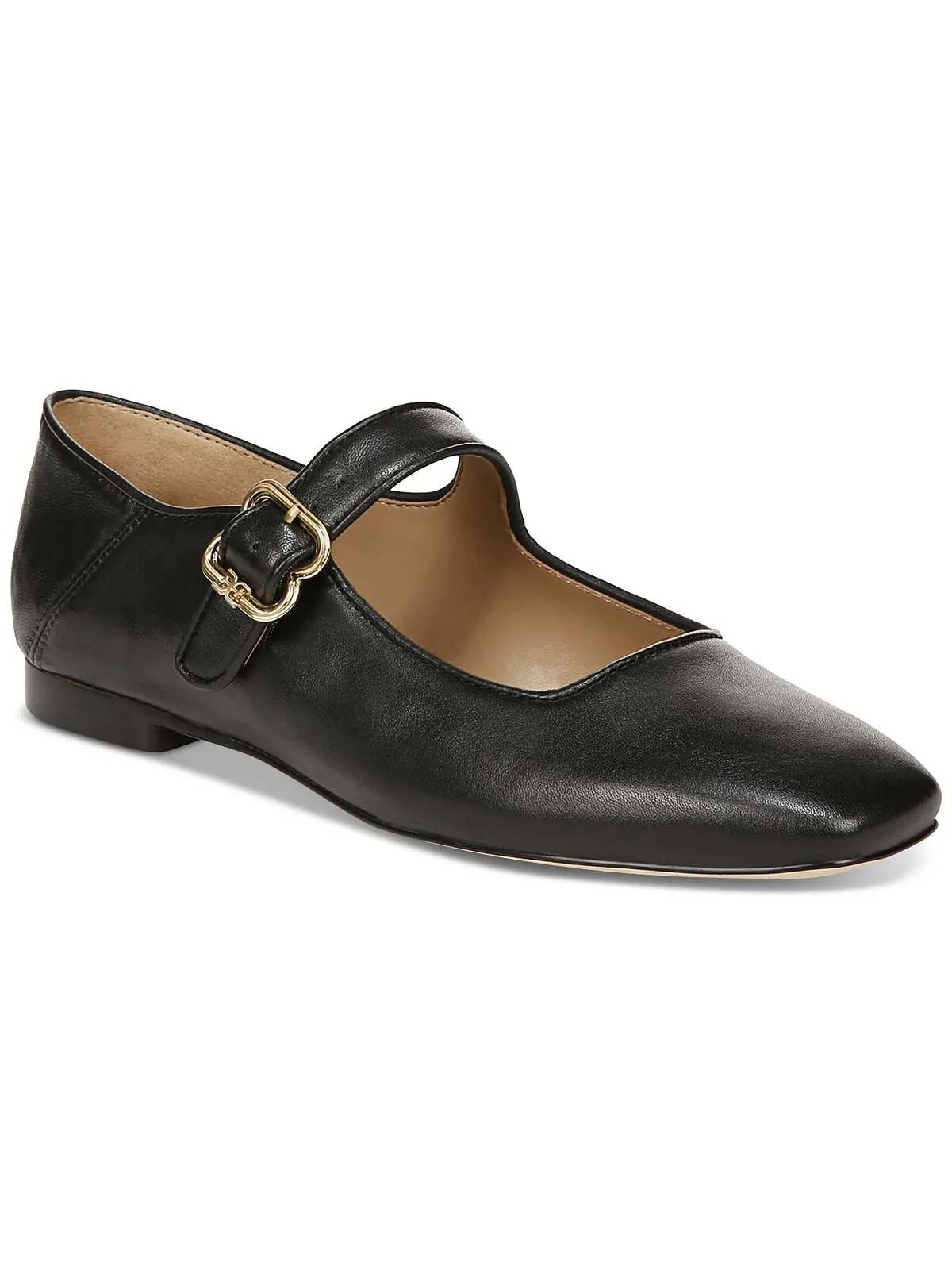 Женские туфли на плоской подошве Mary Jane с пряжкой Michaela Sam Edelman — изображение 1 из 5, черный