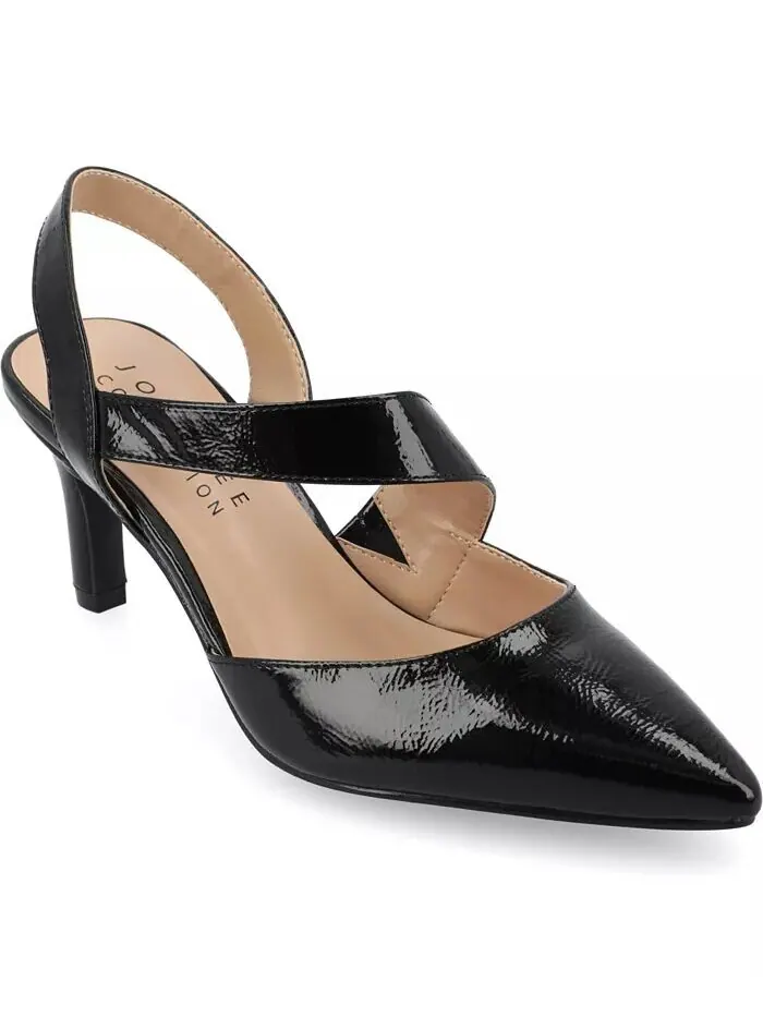 Женские асимметричные туфли-лодочки Scarlett с острым носком Journee Collection — изображение 1 из 6, черный