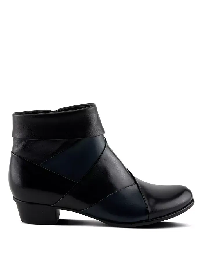 Mayvilla Colorblock кожаный ботинок со складным манжетом и съемной стелькой Spring Step — изображение 5 из 6, черный