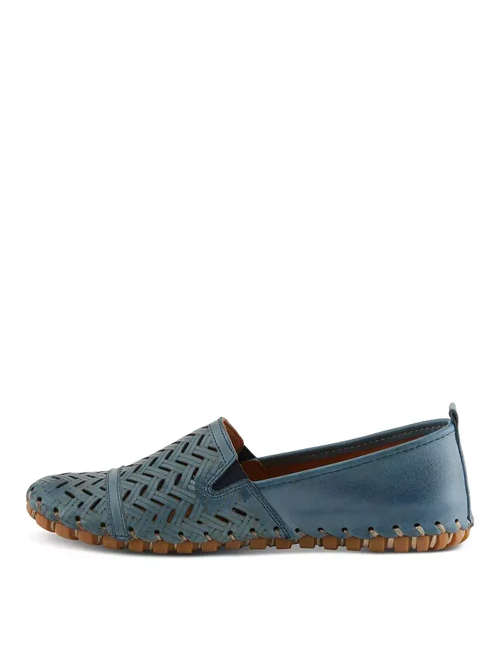Kapri Flexible Leather Loafer с ажурной деталью и съемной стелькой с поддержкой свода стопы Spring — изображение 2 из 6
