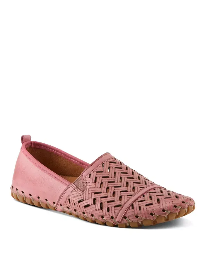 Kapri Flexible Leather Loafer с ажурной деталью и съемной стелькой с поддержкой свода стопы Spring — изображение 1 из 6