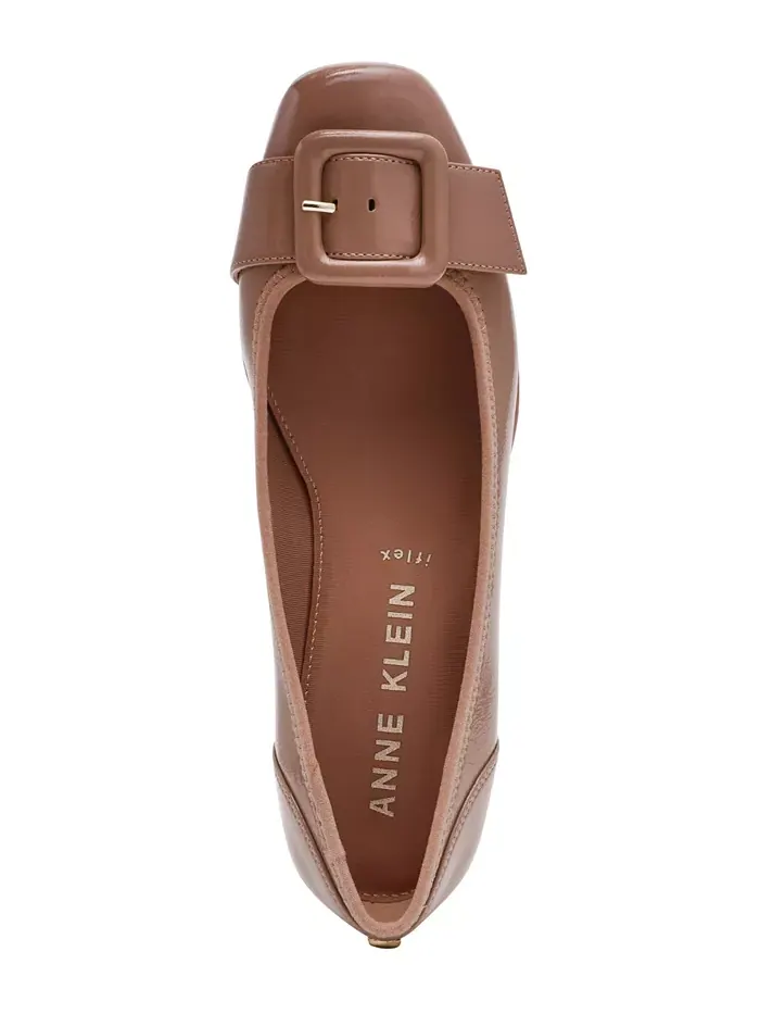 Женские туфли Wyatt Buckle на танкетке Anne Klein — изображение 4 из 7, нудовый