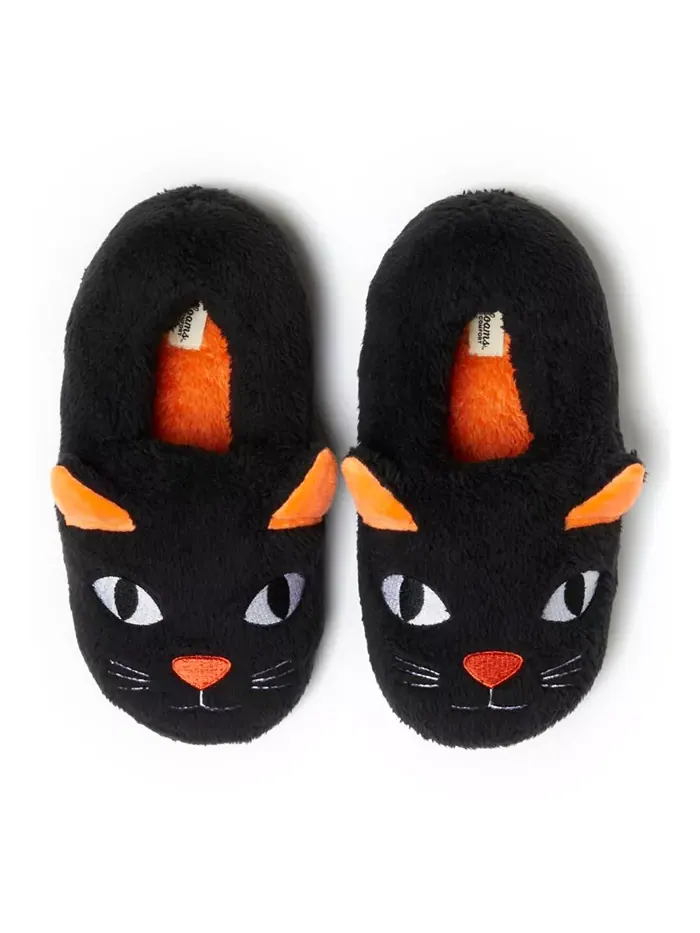 Унисекс взрослые домашние тапочки Halloween Critter с закрытой пяткой Dearfoams — изображение 1 из 5, черный