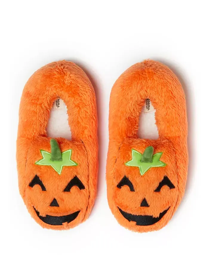 Унисекс взрослые домашние тапочки Halloween Critter с закрытой пяткой Dearfoams — изображение 1 из 5, оранжевый