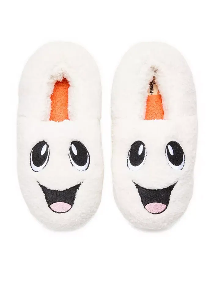 Унисекс взрослые домашние тапочки Halloween Critter с закрытой пяткой Dearfoams — изображение 1 из 5, белый