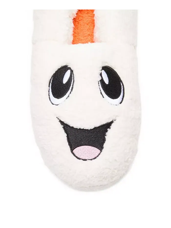 Унисекс взрослые домашние тапочки Halloween Critter с закрытой пяткой Dearfoams — изображение 5 из 5, белый