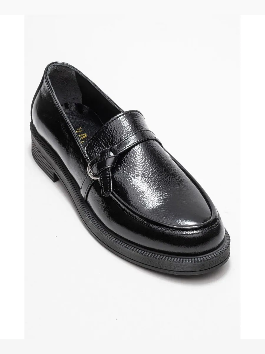 Женские туфли Forever & Always: кожаные лоферы Galea с пряжкой Forever & Always Shoes — изображение 1 из 6, черный