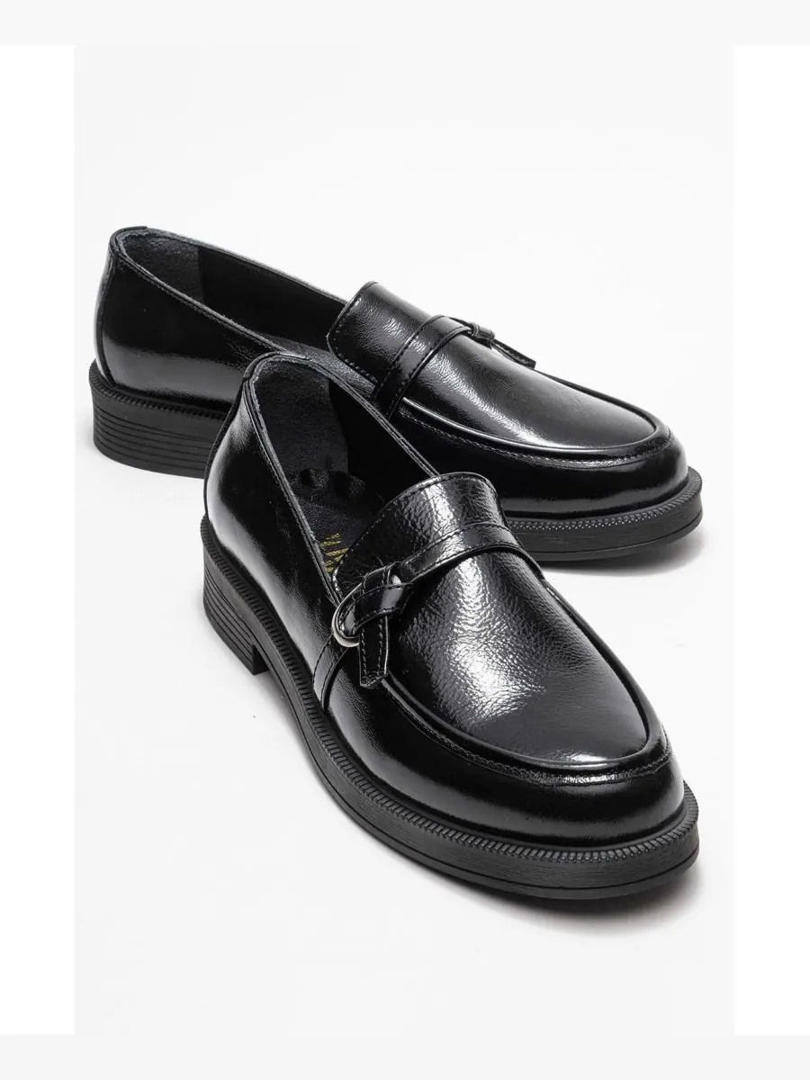 Женские туфли Forever & Always: кожаные лоферы Galea с пряжкой Forever & Always Shoes — изображение 2 из 6, черный