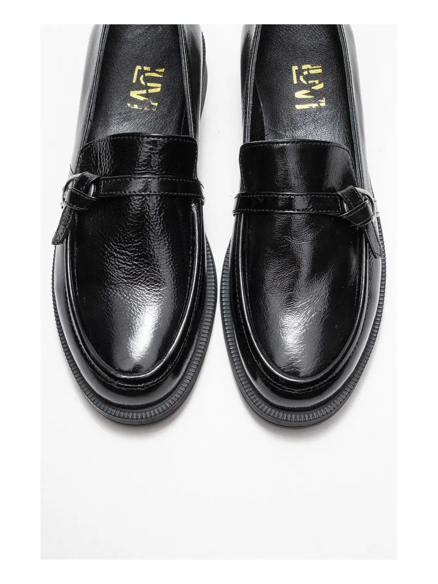 Женские туфли Forever & Always: кожаные лоферы Galea с пряжкой Forever & Always Shoes — изображение 4 из 6, черный