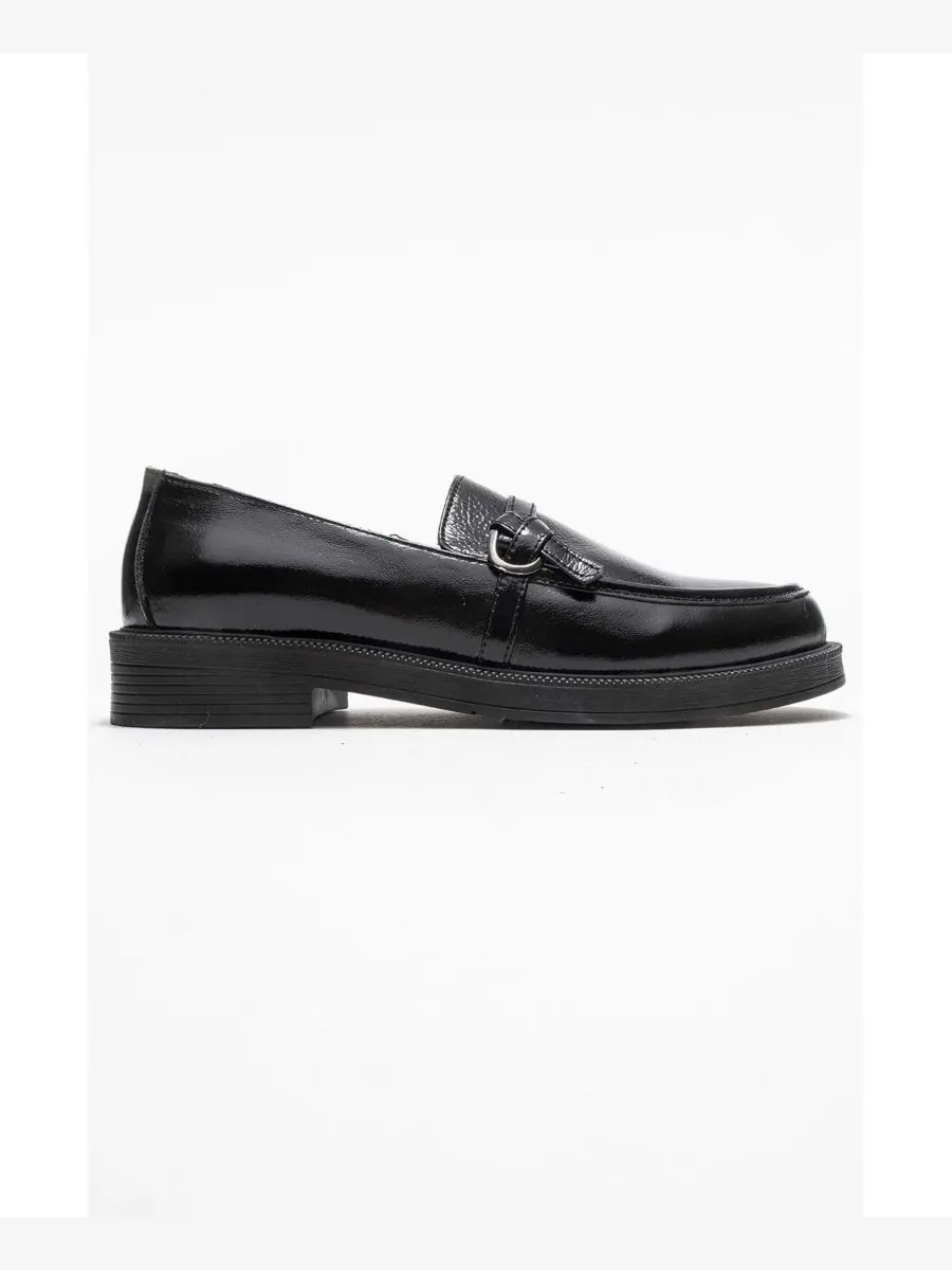 Женские туфли Forever & Always: кожаные лоферы Galea с пряжкой Forever & Always Shoes — изображение 6 из 6, черный