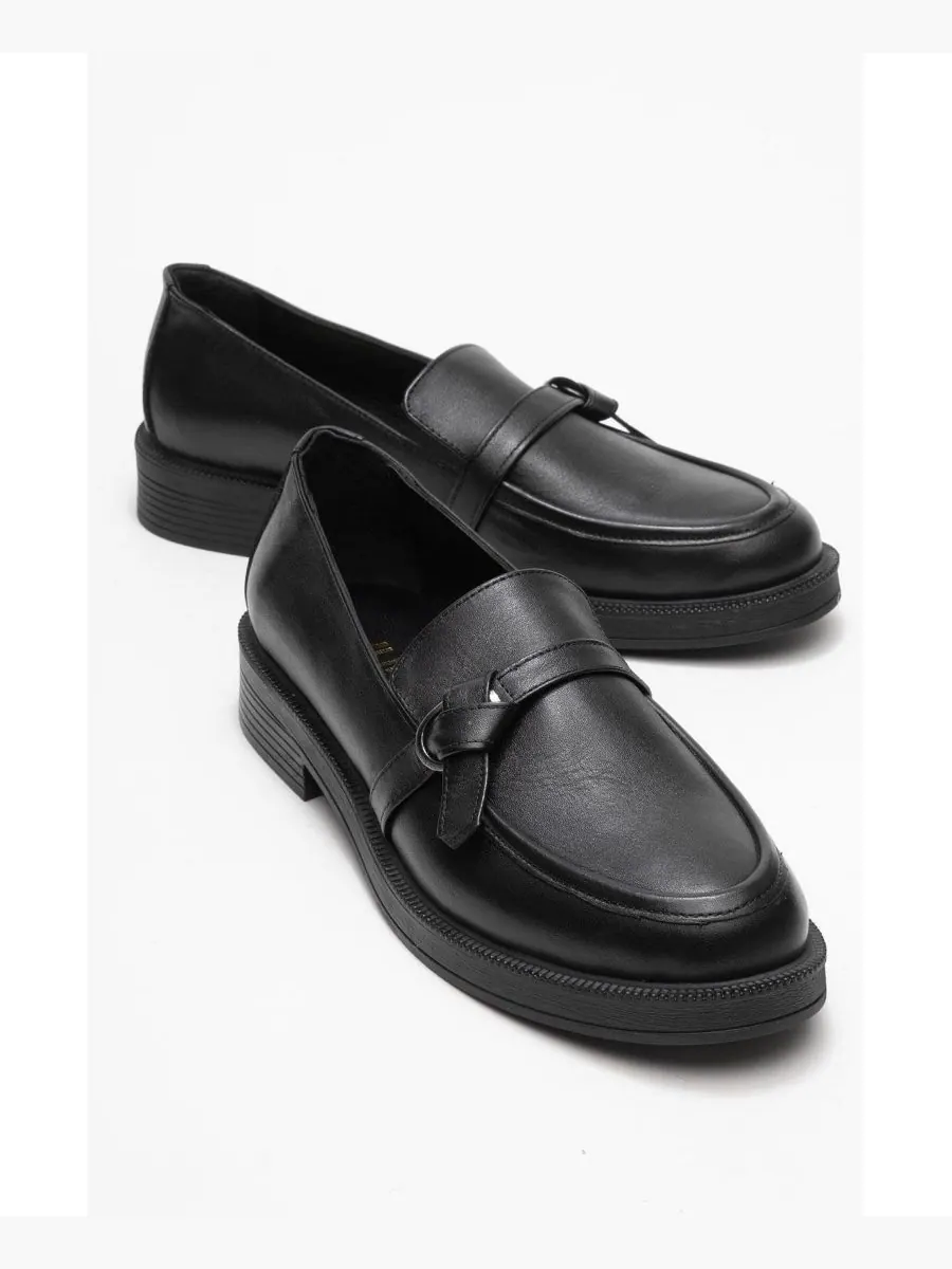 Женские туфли Forever & Always: кожаные лоферы Galea с пряжкой Forever & Always Shoes — изображение 2 из 6, черный