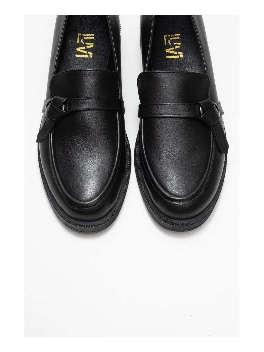 Женские туфли Forever & Always: кожаные лоферы Galea с пряжкой Forever & Always Shoes — изображение 3 из 6, черный