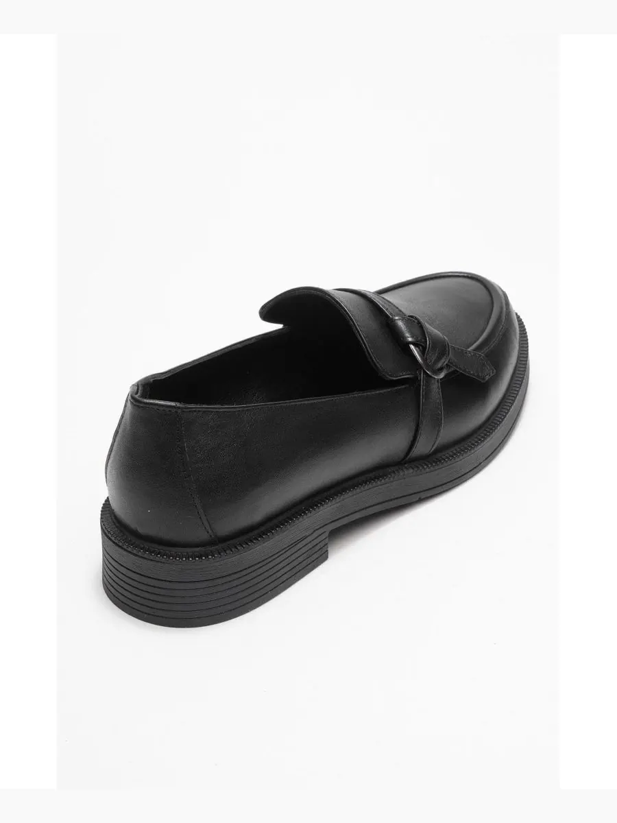 Женские туфли Forever & Always: кожаные лоферы Galea с пряжкой Forever & Always Shoes — изображение 5 из 6, черный