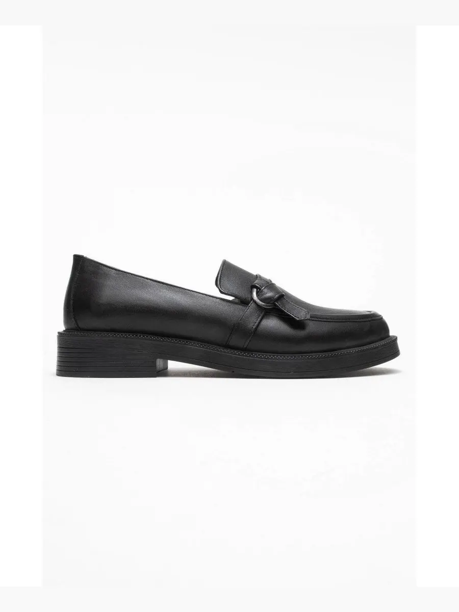 Женские туфли Forever & Always: кожаные лоферы Galea с пряжкой Forever & Always Shoes — изображение 6 из 6, черный