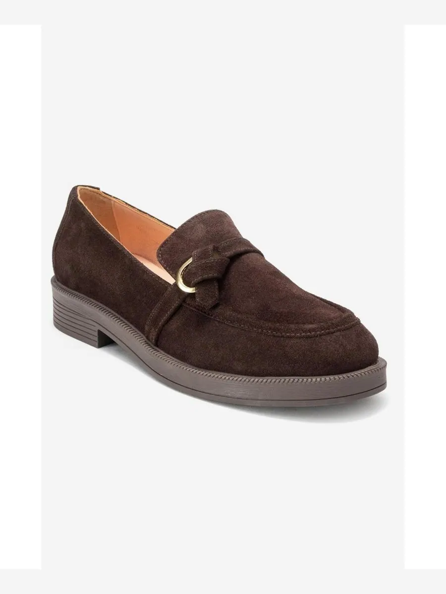 Женские туфли Forever & Always: кожаные лоферы Galea с пряжкой Forever & Always Shoes — изображение 1 из 6, коричневый