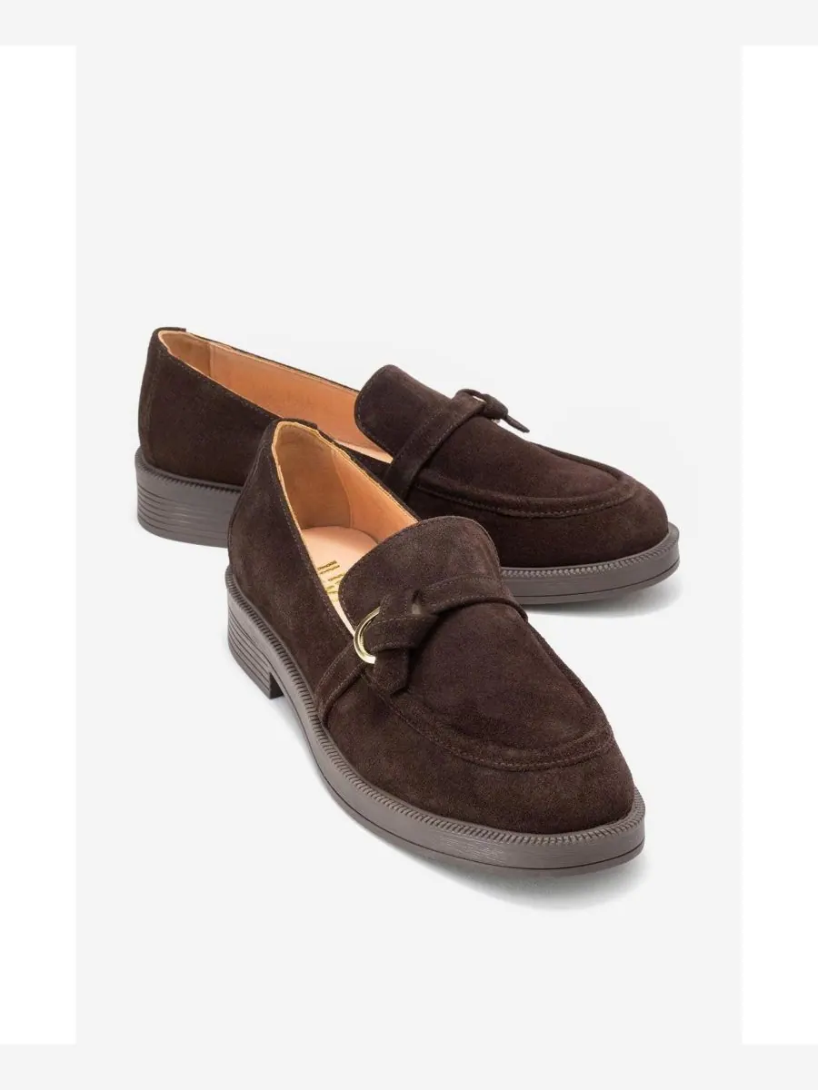 Женские туфли Forever & Always: кожаные лоферы Galea с пряжкой Forever & Always Shoes — изображение 2 из 6, коричневый