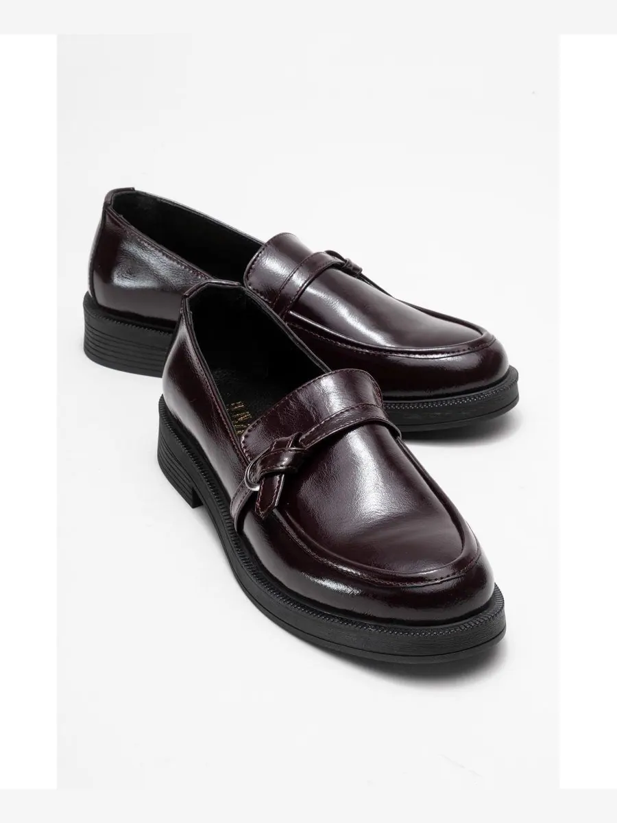 Женские туфли Forever & Always: кожаные лоферы Galea с пряжкой Forever & Always Shoes — изображение 2 из 6, бордовый