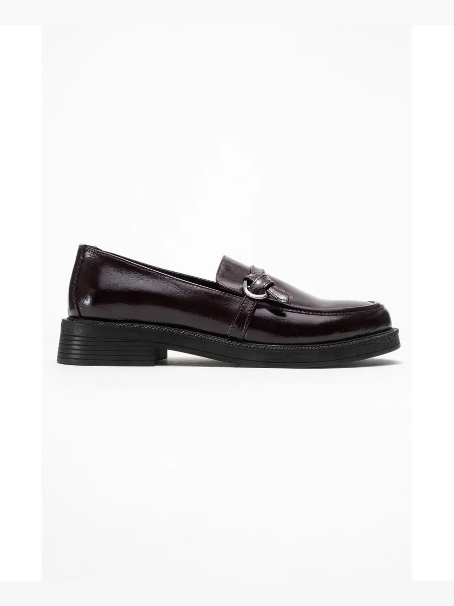 Женские туфли Forever & Always: кожаные лоферы Galea с пряжкой Forever & Always Shoes — изображение 6 из 6, бордовый