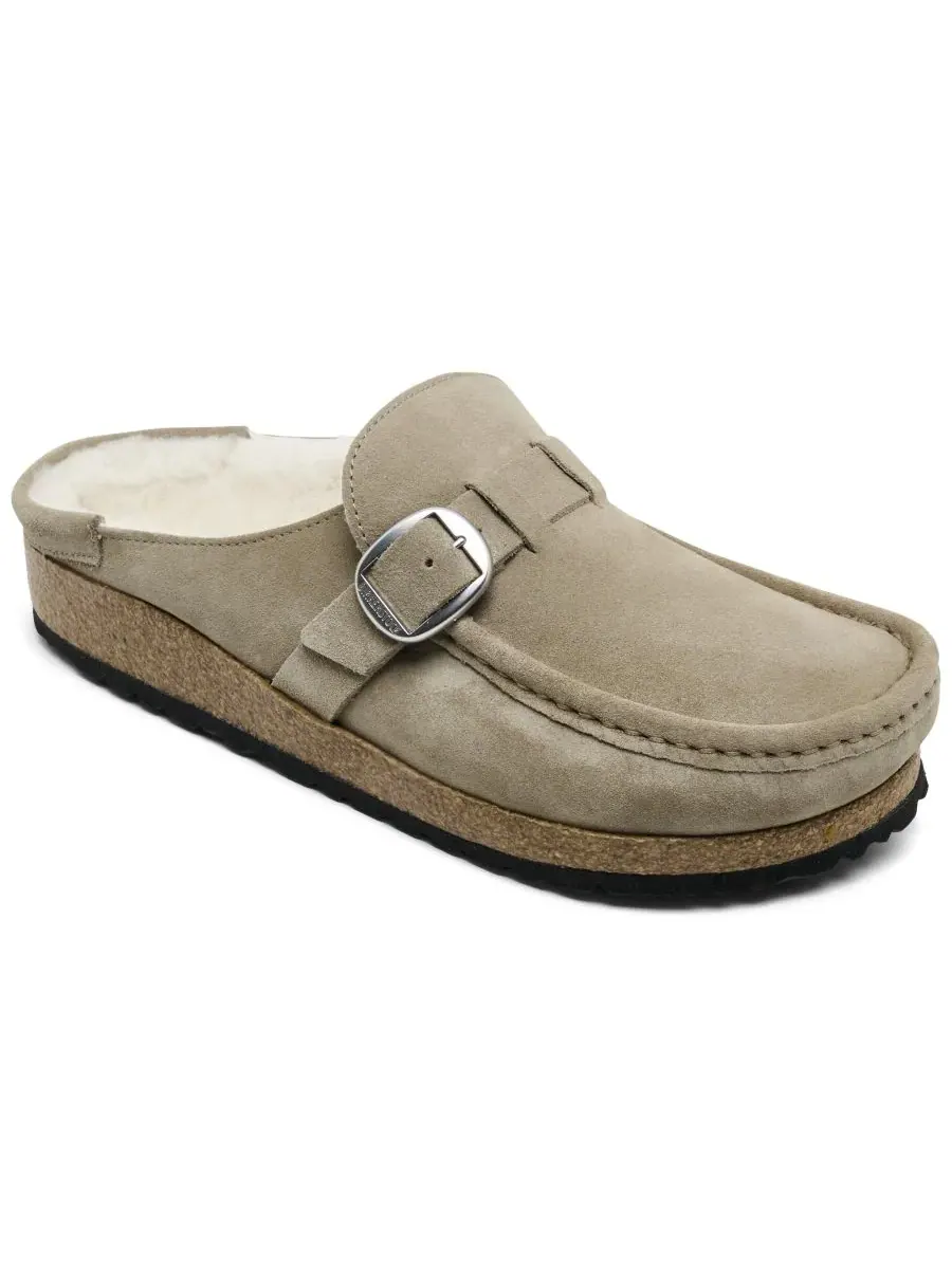 Женские сабо Buckley из замши и овчины от Finish Line Birkenstock — бежевый