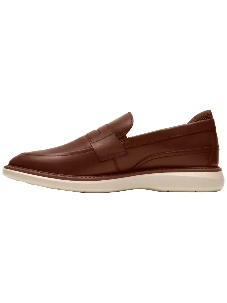 Лоферы мужские Clarks без шнурков, кожаные — изображение 6 из 6, бежевый