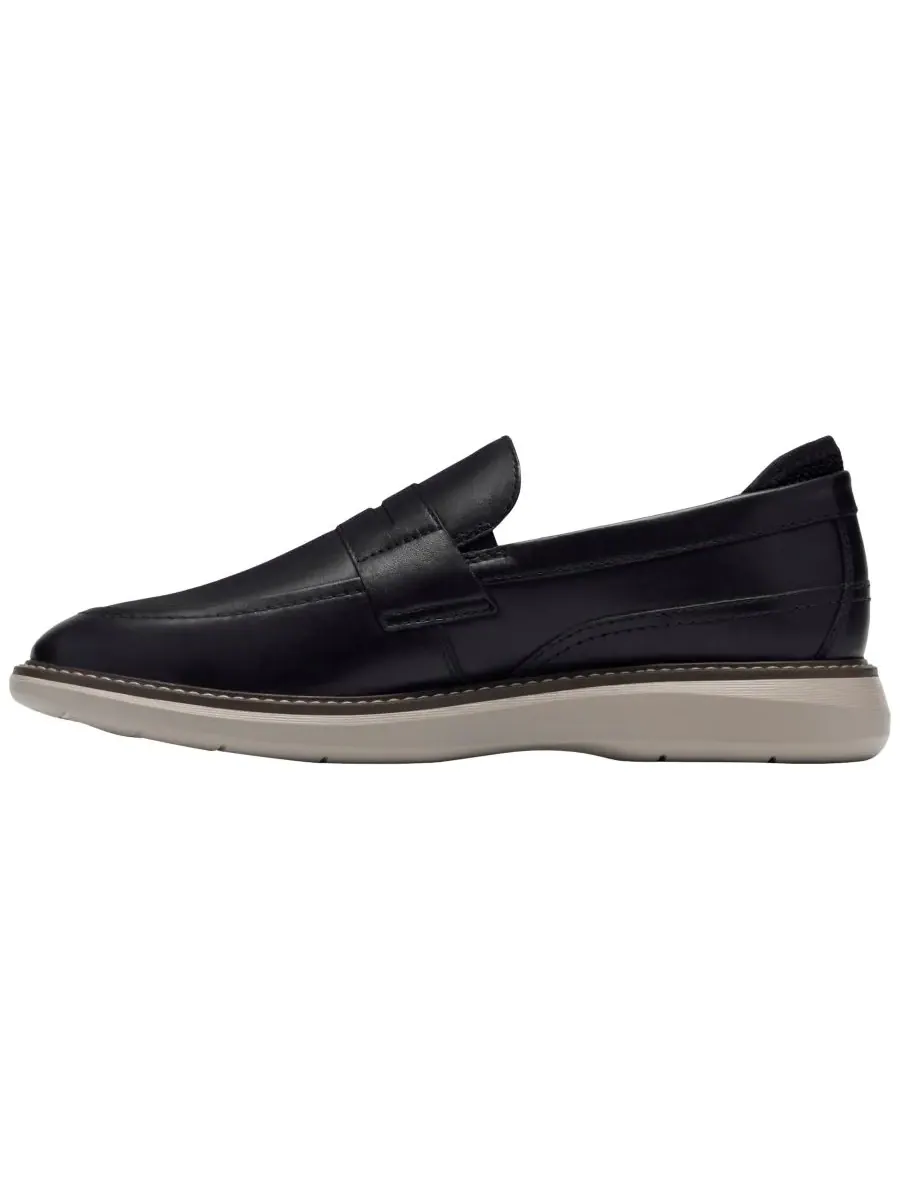 Лоферы мужские Clarks без шнурков, кожаные — изображение 6 из 6, черный
