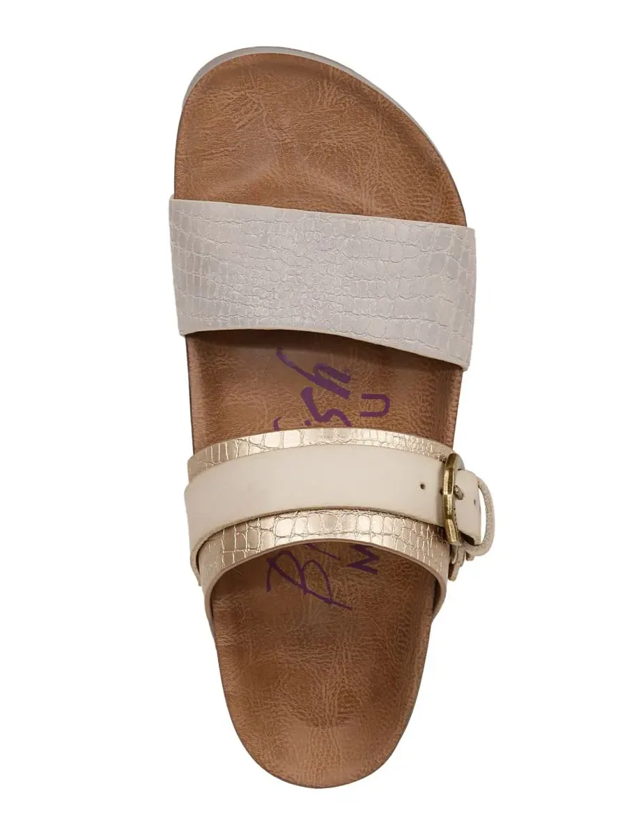 Женские сандалии-шлепанцы Marge Blowfish Malibu, белыйsand reptile faux leather — изображение 4 из 5