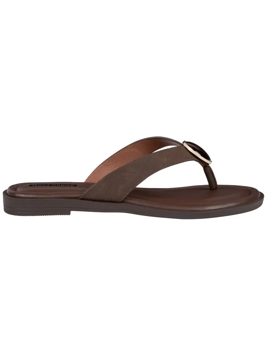 Женские сандалии на плоской подошве Jaylis Hardware GC Shoes — изображение 2 из 5, коричневый