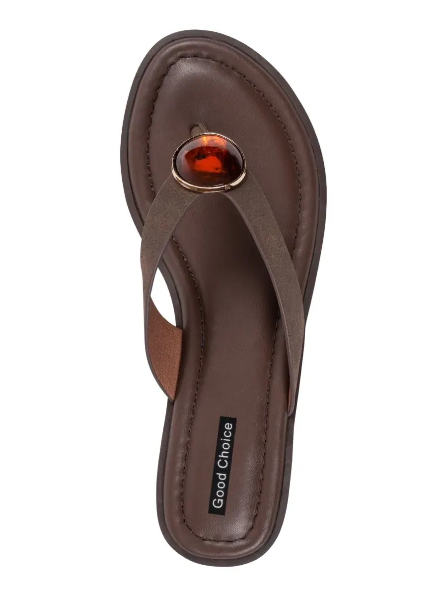 Женские сандалии на плоской подошве Jaylis Hardware GC Shoes — изображение 5 из 5, коричневый