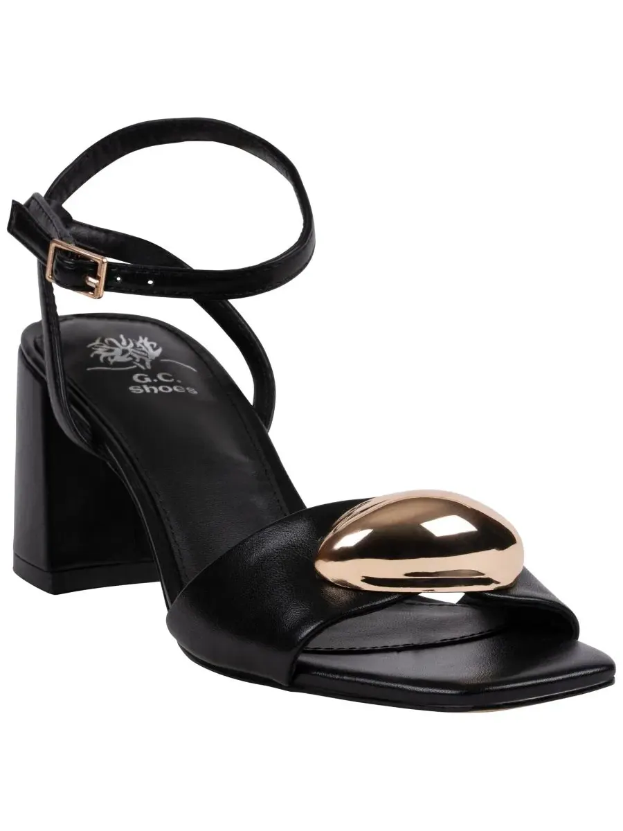 Женские сандалии Skyla с квадратным носком GC Shoes — изображение 1 из 5, черный