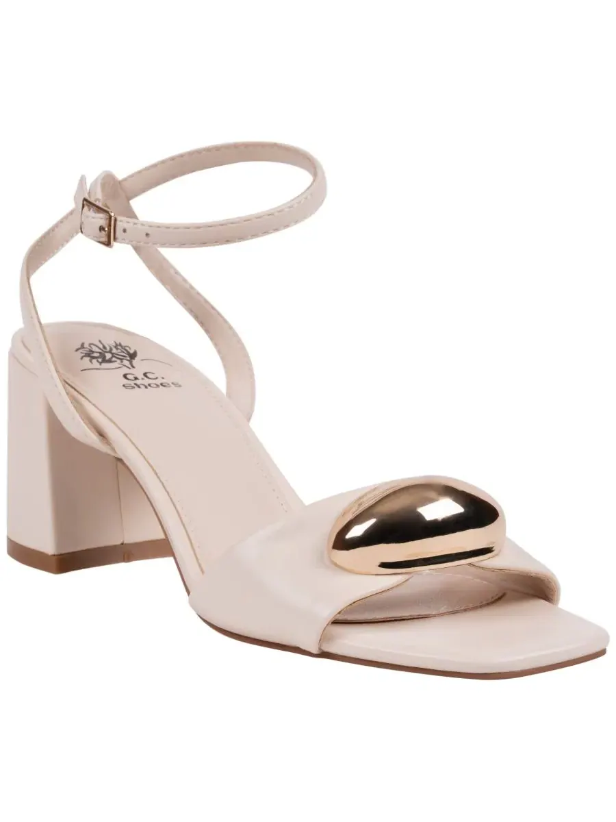 Женские сандалии Skyla с квадратным носком GC Shoes — изображение 1 из 5, белый