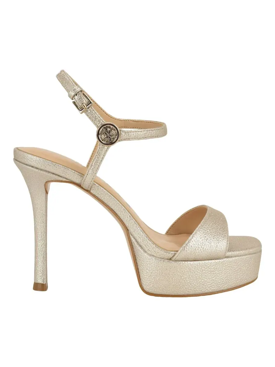 Женские сандалии на платформе и шпильке Hendora GUESS — изображение 2 из 5, золотистый