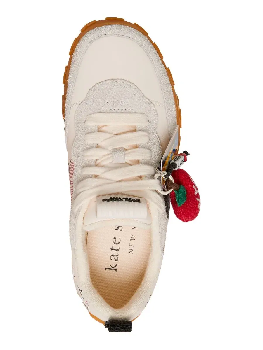 Женские кроссовки на шнуровке K As In Kate kate spade new york — изображение 4 из 5, кремовый мульти