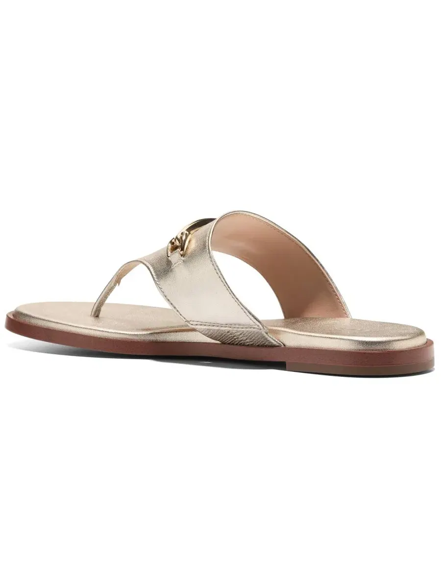 Женские сандалии-вьетнамки Flynn Cole Haan — изображение 3 из 7, золотистый металлик