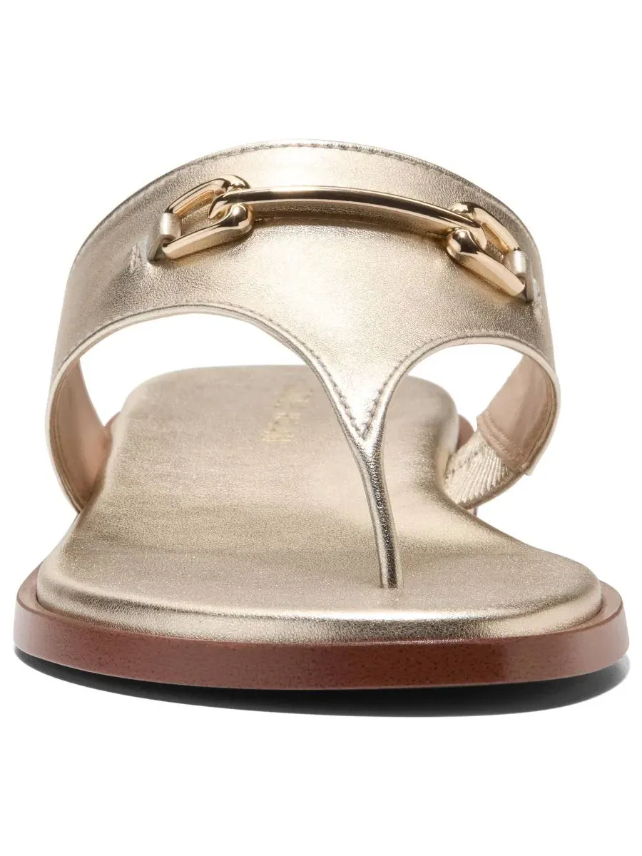 Женские сандалии-вьетнамки Flynn Cole Haan — изображение 6 из 7, золотистый металлик