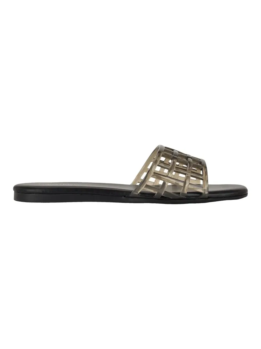 Женские сандалии-шлепанцы Yelena Jelly Flat Slide Sandals Calvin Klein — изображение 2 из 5, черный