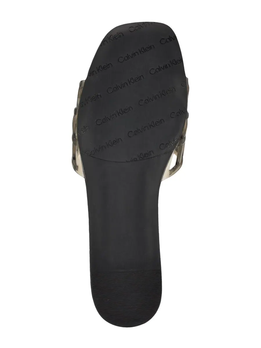 Женские сандалии-шлепанцы Yelena Jelly Flat Slide Sandals Calvin Klein — изображение 5 из 5, черный