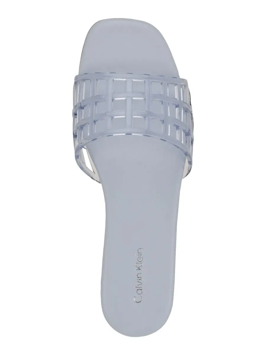 Женские сандалии-шлепанцы Yelena Jelly Flat Slide Sandals Calvin Klein — изображение 4 из 5, синий