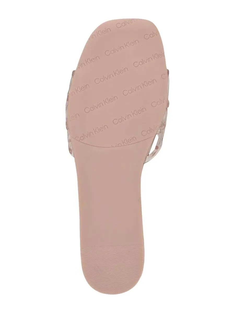 Женские сандалии-шлепанцы Yelena Jelly Flat Slide Sandals Calvin Klein — изображение 5 из 5, розовый