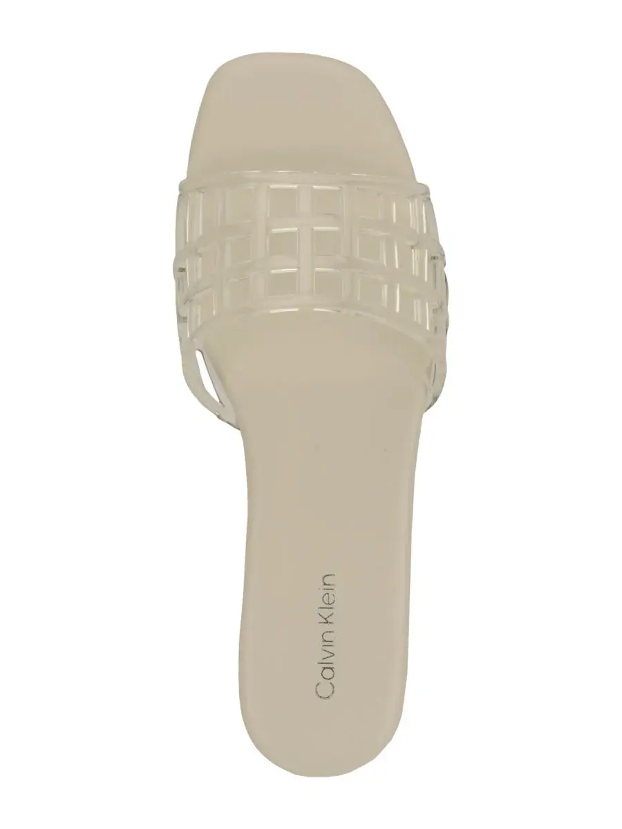 Женские сандалии-шлепанцы Yelena Jelly Flat Slide Sandals Calvin Klein — изображение 4 из 5, прозрачный