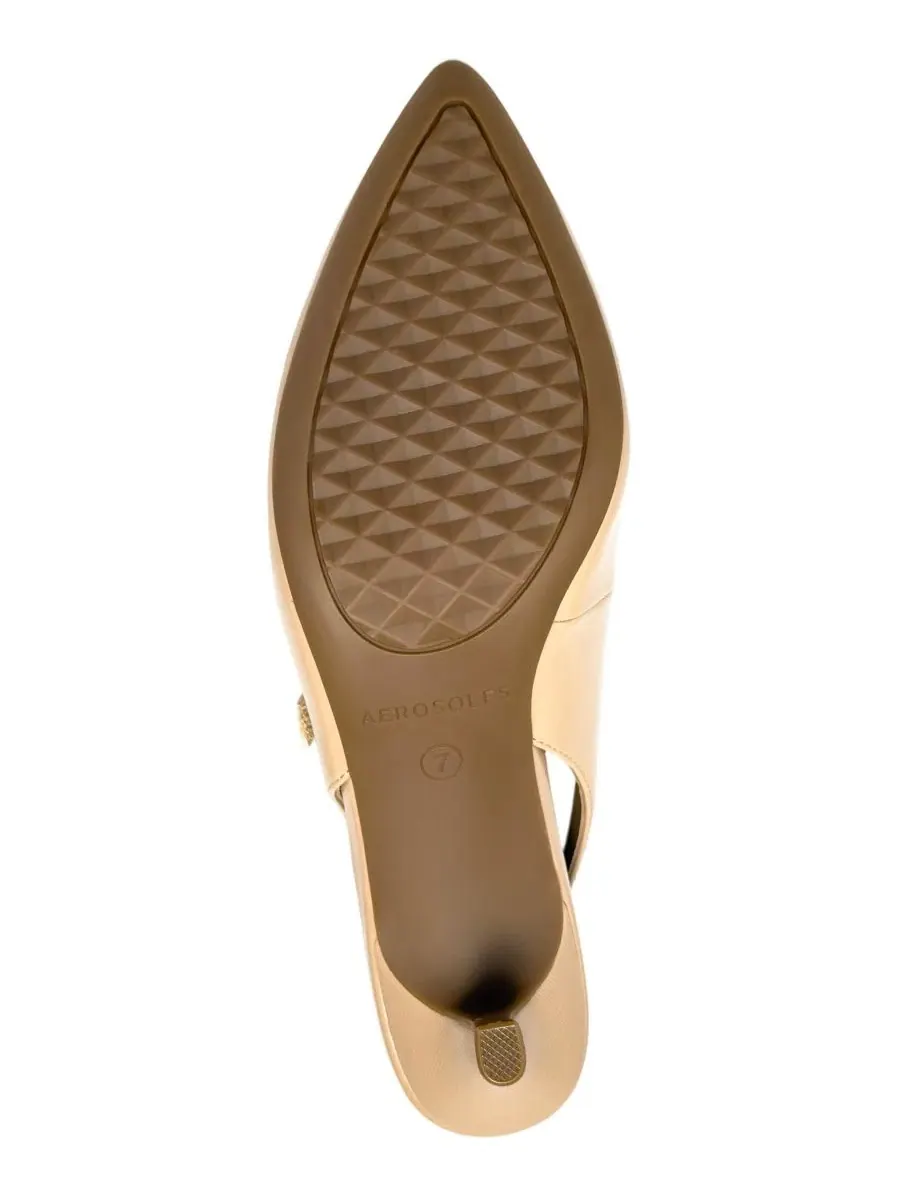 Женские туфли-лодочки Lyla с открытой пяткой Aerosoles — изображение 5 из 6, бежевый