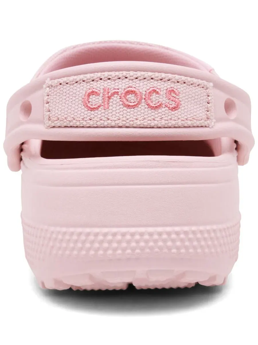Женские клоги с цветочным принтом Classic Crafted Floral Crocs — изображение 4 из 6, розовый