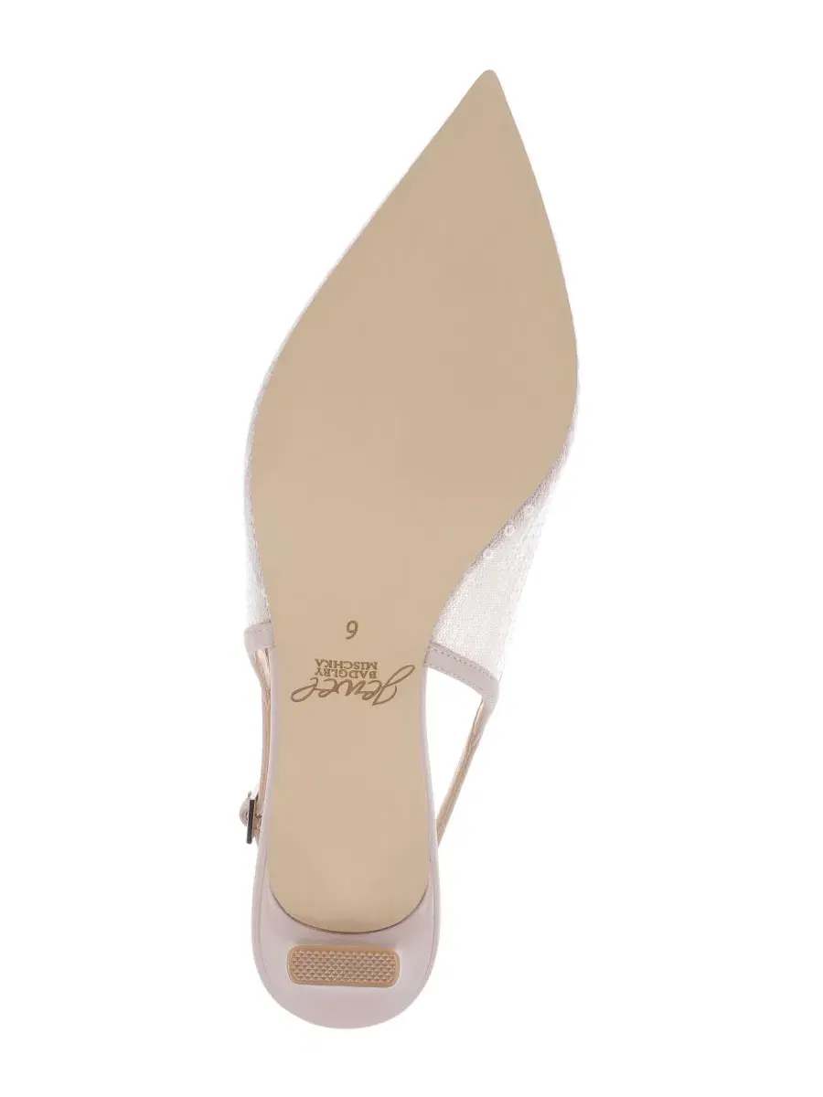 Туфли с острым носком и пряжкой Zabelle Jewel Badgley Mischka, Nude Matte — изображение 5 из 5, бежевый